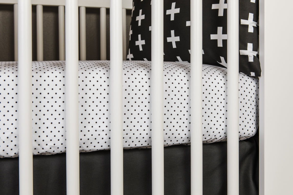Pin Dots Fitted Crib Sheet - Olli+Lime
